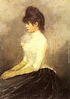 Alfred Stevens Famous Paintings - The Baroness von Munchhausen